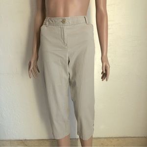 Ann Taylor Loft Curvy Cropped Khaki/Tan Capri Pants Women’s Size 6P Casual